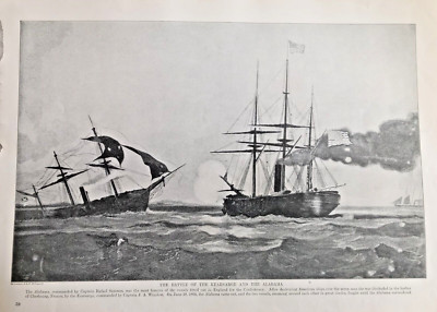 2 Sided Battle Kearsarge vs Alabama/ Black Hawk TENNESSEE Brooklyn NEW IRONSIDES