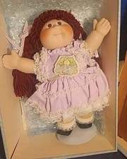 cabbage patch doll vintage 1984 Stephanie Anne red head With Stand Very Good
