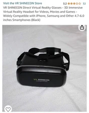 VR SHINECON Virtual Reality Glasses 3D Headset 