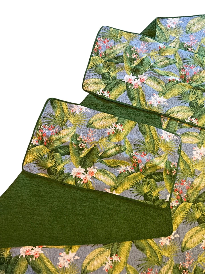 Tommy Bahama Aregada Dock Sky 3 piezas completo/queen edredón 2 fundas de almohada juego tropical Foto 2 de 4