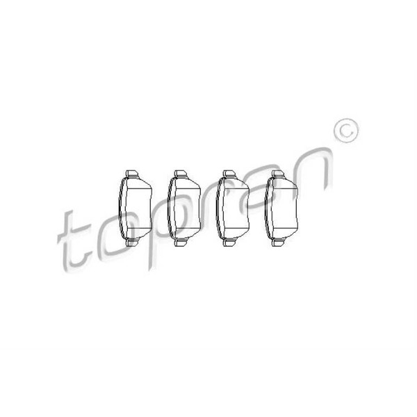 Topran BremsbeläGe Hinten FüR Opel Meriva Zafira B Vauxhall Astra MK V (H)-image