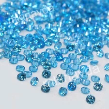 10 Pcs Wholesale Lot 1.50 mm Round Flawless Blue Color Diamond Brilliant Cut