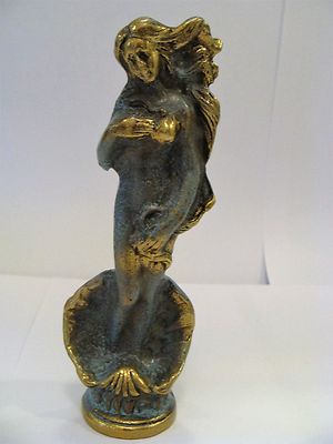 Beautiful APHRODITE VENUS GODDESS OF LOVE Metal/Bronze Finish Statue 5.3'' Tall
