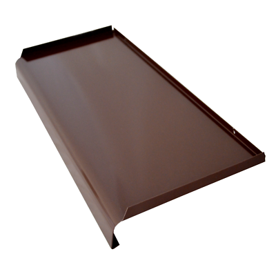 Fensterbank Aus Stahl Pulverbeschichtet – 50 Cm Bronze RAL 8017, Wetterfest Mit Endkappen, Für Draußen & Balkon