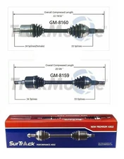 For Buick Rendevous Pontiac Aztek FWD Pair of 2 Front CV Axle Shafts SurTrack