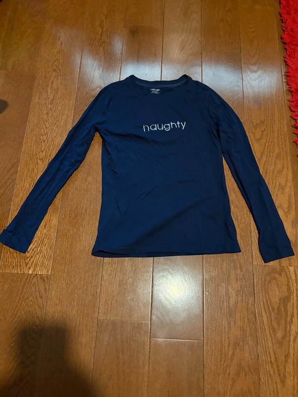 Girls Cherokee "Naughty" Long Sleeve Shirt Size L