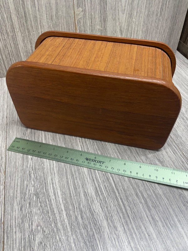 KALMAR DESIGNS INDEX FILING BOX OR STORAGE BOX TEAK WOOD THAILAND