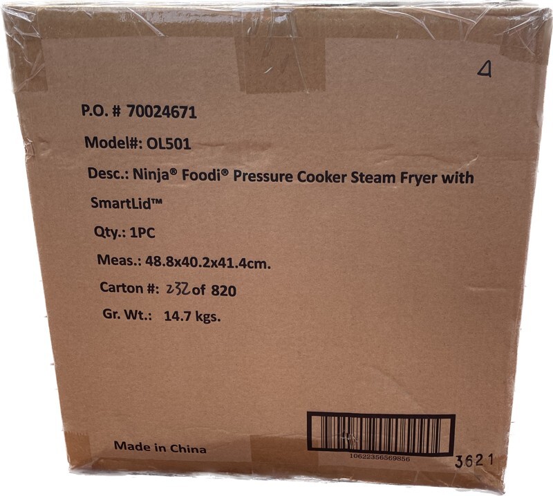 Ninja OL501 Foodi 14-In-1 Pressure Cooker Steam Fryer with Smartlid - Silver/Blk