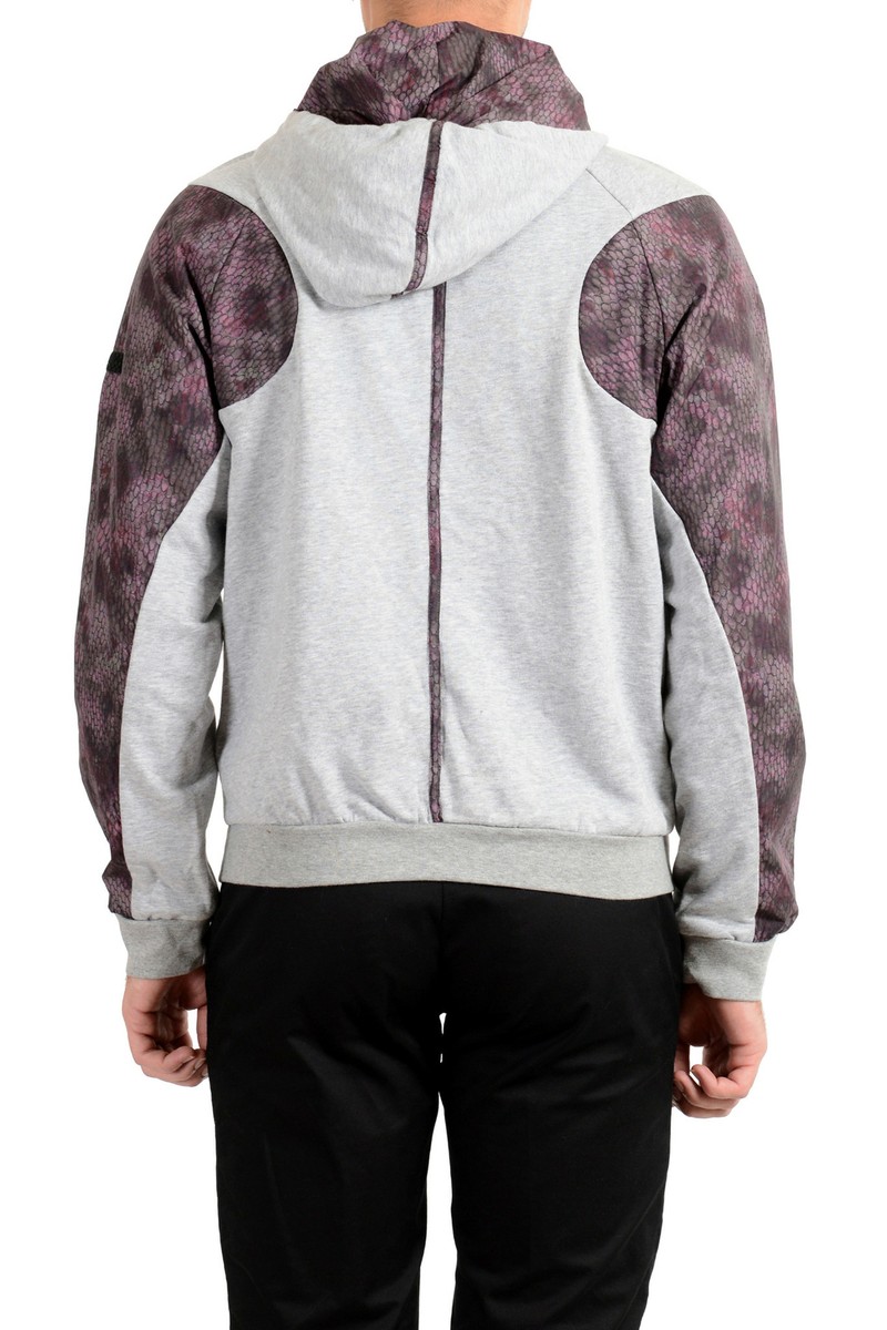 Veste De Piste Roberto Cavalli Homme Taille S (IT 48) - Noir Violet à Capuche Zippée - Neuve Avec étiquettes
