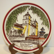 Vernon Kilns Mission Santa Barbara 1786 Collectible 8-1/2" Plate Made in USA