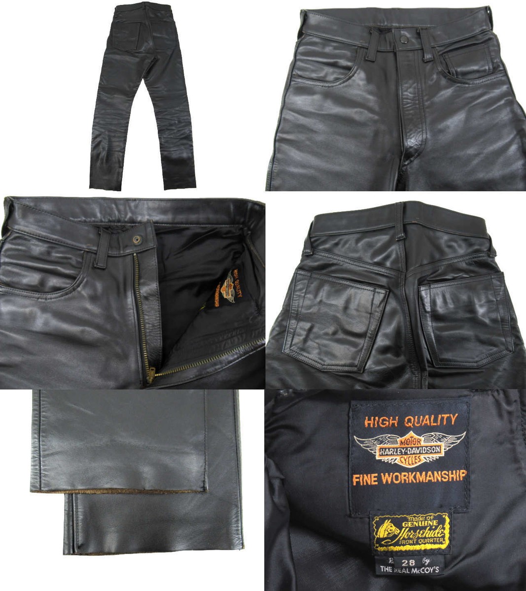 THE REAL McCOY's Harley davidson レザーパンツ Used] THE REAL McCOY'S x HARLEY DAVIDSON Horsehide leather pants