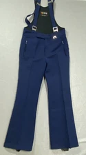 Vintage Fera Ski/Snowboard Mens Bibbed Stretch Pants, Blue Size 34L