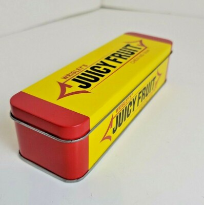 Wrigley's® JUICY FRUIT Chewing Gum Metal Hinged Tin Container