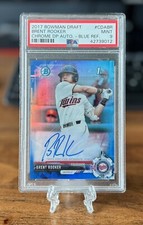 2017 Bowman Draft - Chrome Draft Pick Autographs Brent Rooker #CDA-BR Blue...