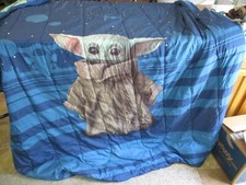 STAR WARS BABY YODA KIDS BOY DISNEY BEDSPREAD AND SHEET SET 4 PCS TWIN SIZE