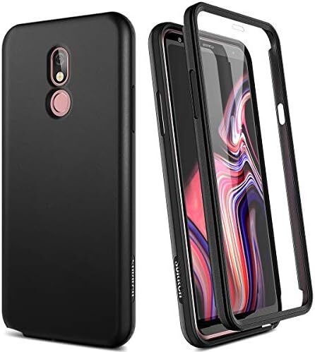 Case for LG Stylo 5, [Built-in Screen Protector] Cute Geometric Marble Soft TPU