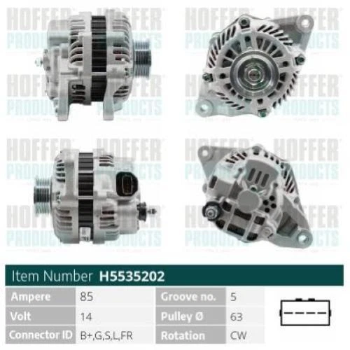 Alternatore per SMART FORFOUR -454 H5535202 < - Immagine 2 di 3