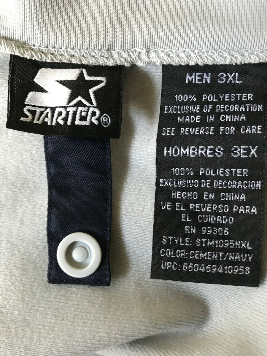 STARTER (3XL) Gray Full zip Embroidered Track Jacket | eBay