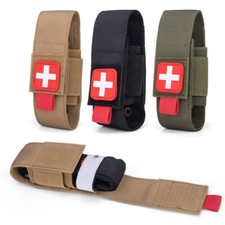 Tactical Molle Tourniquet Holder Medical Cross Sticker Small Trauma Kit Pouch