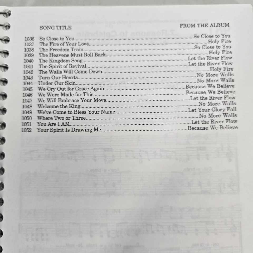 Hosanna! Music Songbook 12 Praise & Worship Spiral Book Piano Vocal Guitar 1998 - Image 3 of 4