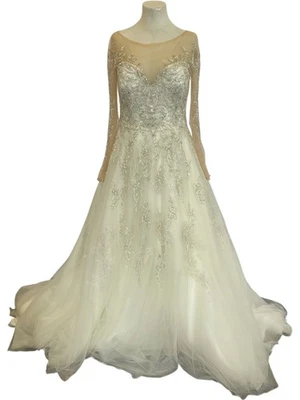 Just Alexander Signature Wedding Dress Size 18 Embellished Ivory A-Line - Image 1 of 4