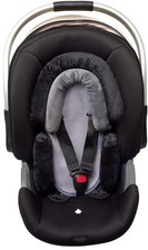 Breathable 3-in-1 Infant Car Seat Head Support, Soft Infant B Black and Grey