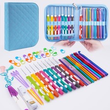 23 Sizes Crochet Hooks Set with Case,2mm-10mm Ergonomic Crochet Needles for A...