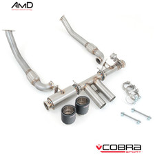 Porsche Boxster 718 2.5T Cobra Exhaust Valved Resonated Carbon Tips Fits S & GTS