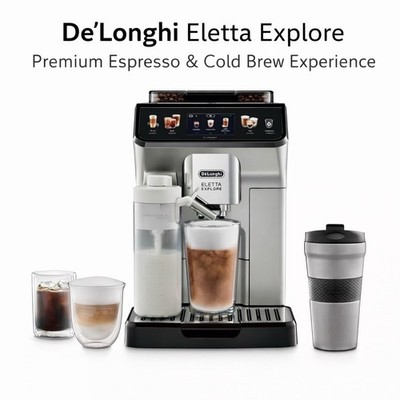 DE'LONGHI ELETTA EXPLORE ESPRESSO MACHINE WITH COLD BREW HOT