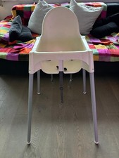 ANTILOP KINDERHOCHSTUHL MIT SITZGURT, Kinderstuhl, Farbe weiß, sehr gut erhalten