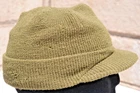 WW2 US ARMY ORIGINAL MILITARY COLD WEATHER KNIT OD WOOL JEEP CAP UNDER M1 HELMET