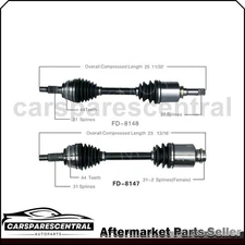 Front Set CV Joint Axle 2x For Ford Edge 2011-2013 Lincoln MKX 2011-2013 AWD FWD