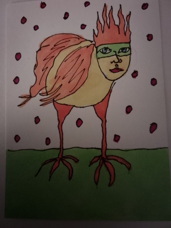 ACEO-2026-07-12-Dolls   Art Card - ORIGINAL ART, SHIPPING FREE