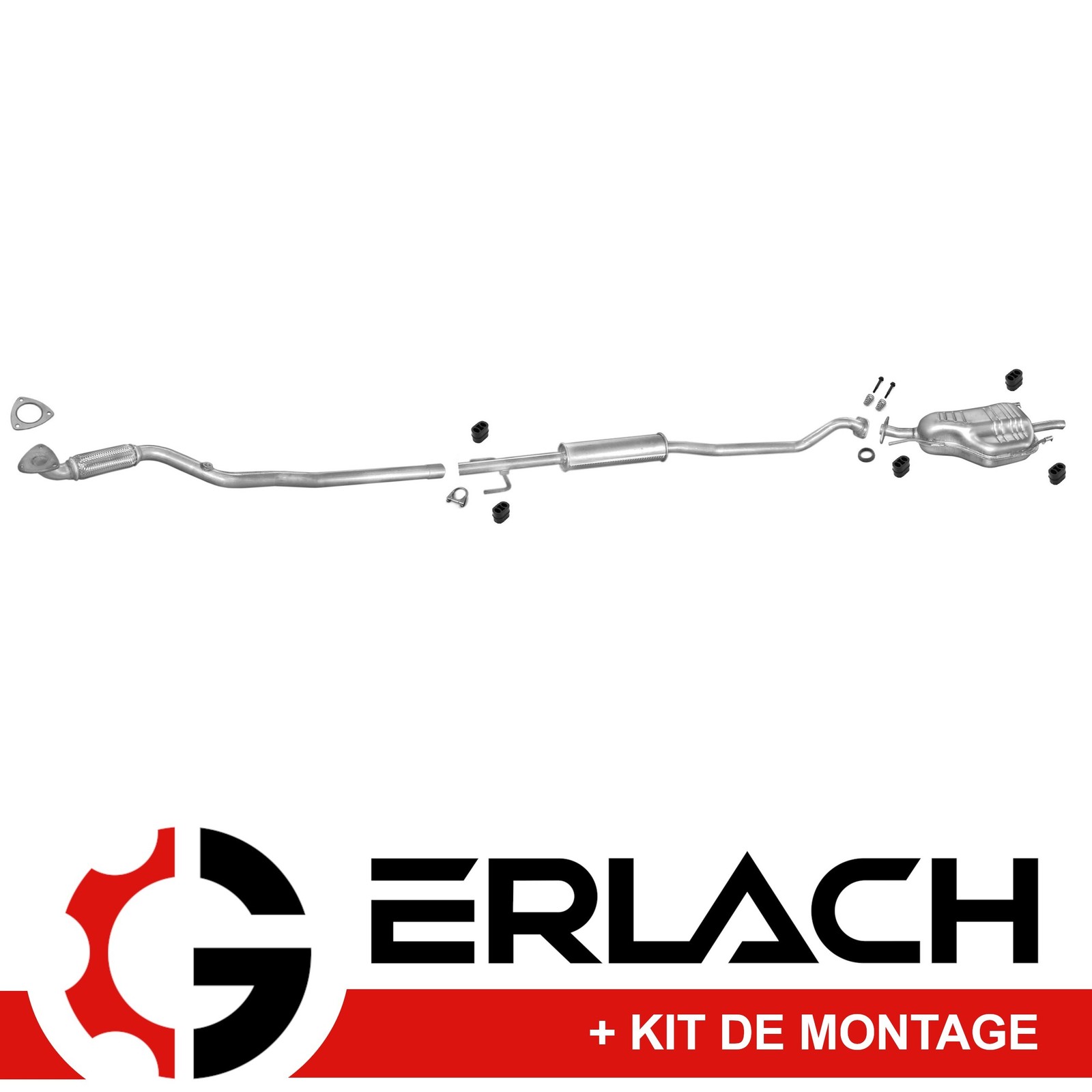 Pot d'échappement Opel Astra G 1.4 hayon silencieux arrière de rechange 3724