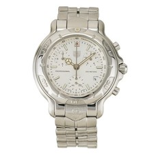 Tag Heuer 6000 Chrono Silver Index Dial 40mm CH1110.BA0675 Very Good Condition