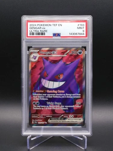 PSA 9 Mint Gengar EX 2024 Ultra Rare Temporal Forces UR 193/162