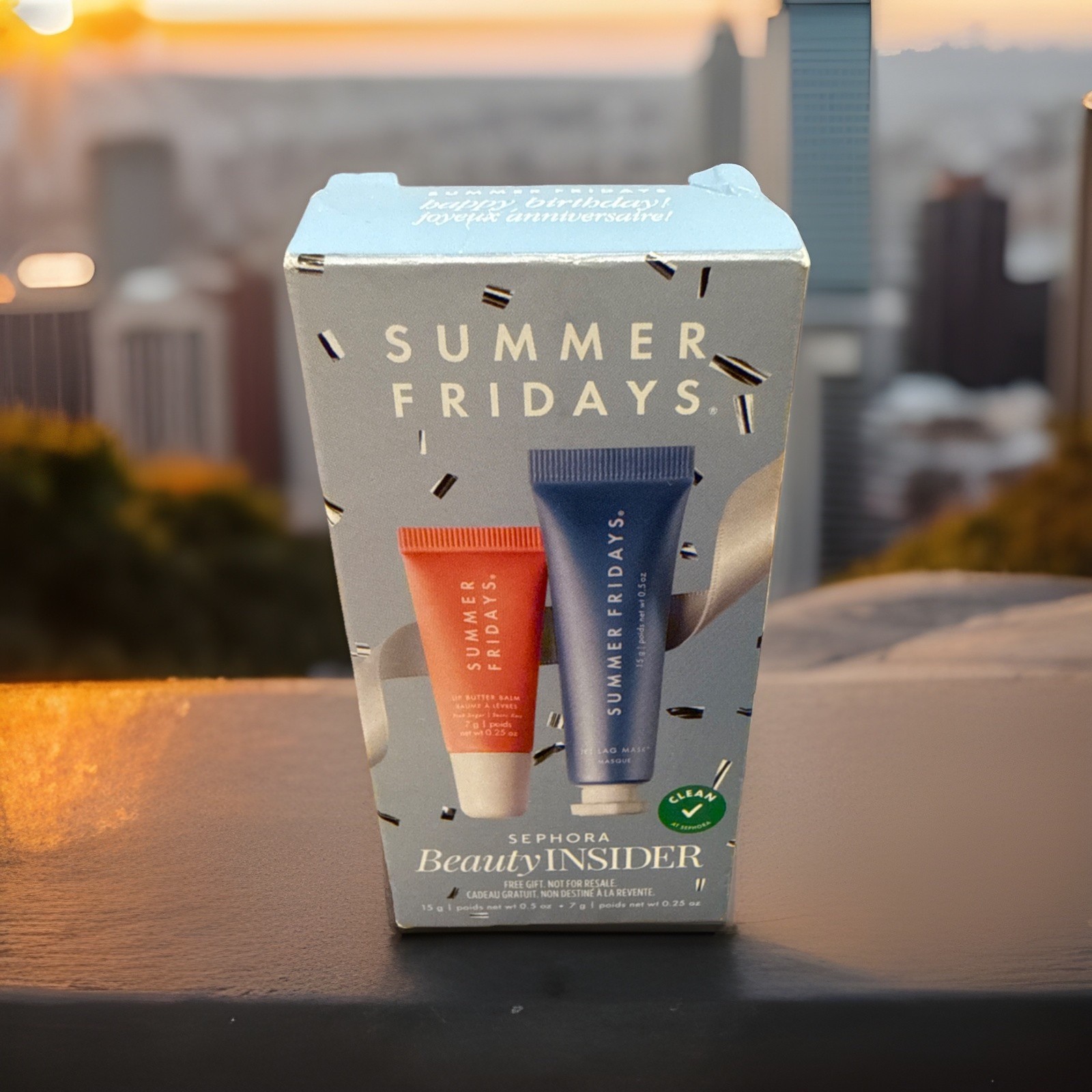 Sephora Beauty Insider Set SUMMER FRIDAY Jet Lag Mask & Lip Butter Balm New NIB