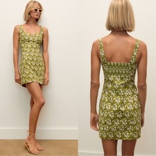 Maeve Anthropologie Bombshell Mini Sleeveless Dress in Green Olive Size Small