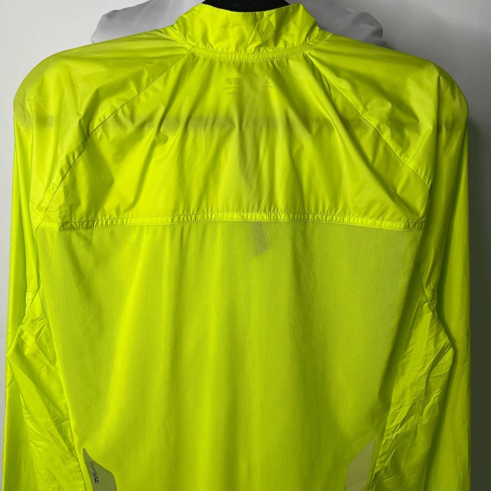 Chaqueta Bomber Specialized Para Hombre Verde Neón Cremallera Completa Talla Grande Foto 4 de 4