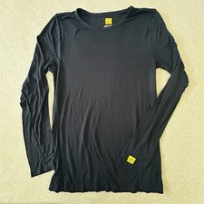 Wonder Wink Under Shirt Women's Small Navy Blue Long Sleeve Scrub Layer Tagless