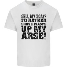 Vendre My Bateau? Hors-Bord Yacht Canot Voile Hommes Clair T-Shirt