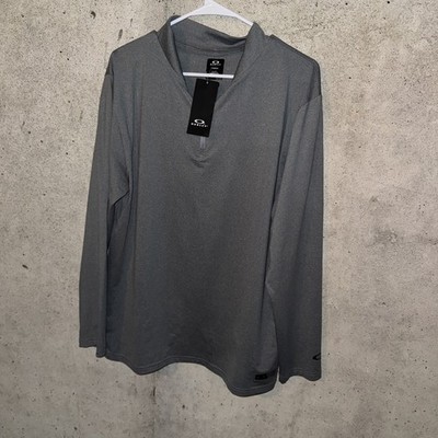 Oakley FOA402997 Team Issue Podium 1/4 Zip Pullover Lightweight Athletic  Grey