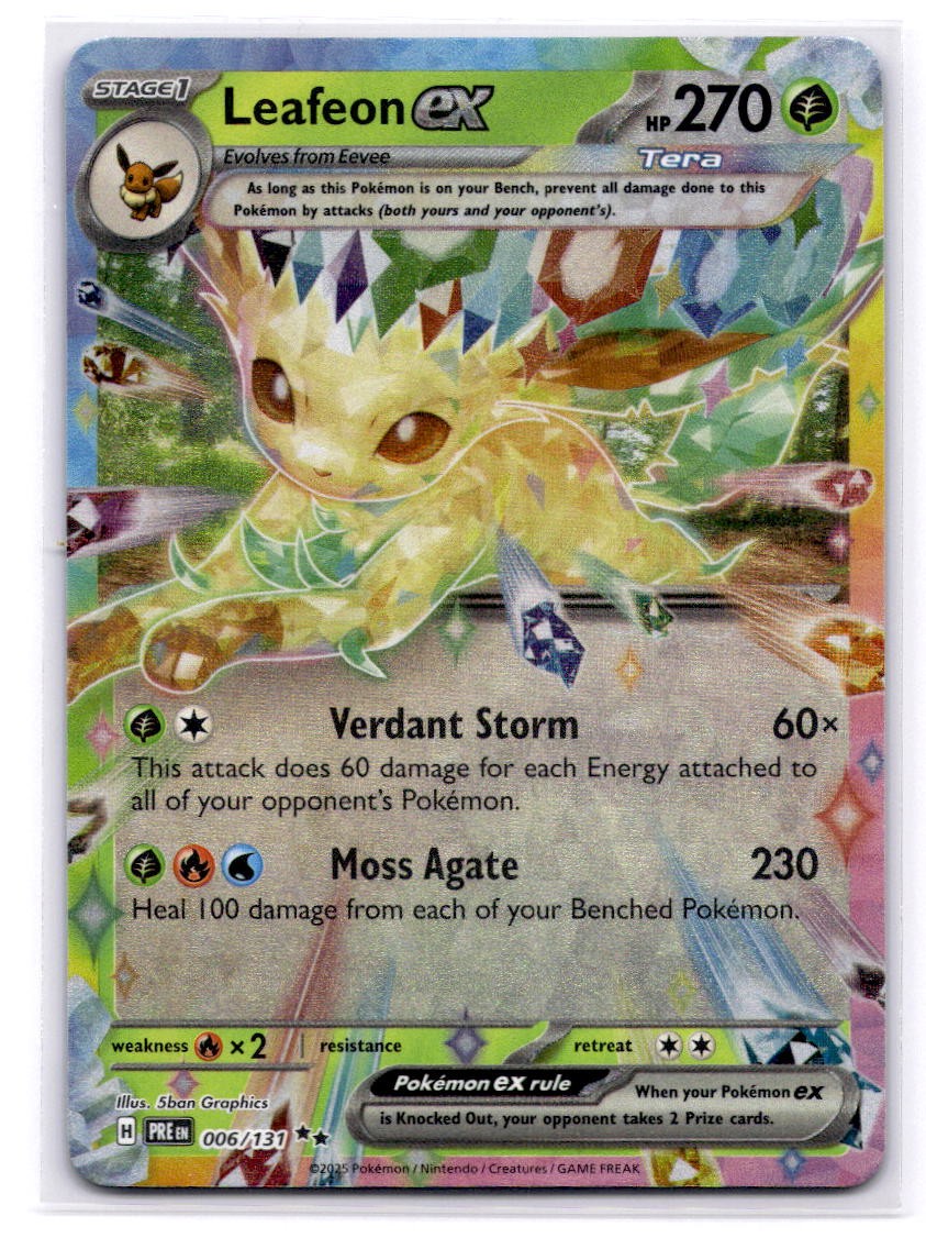 Leafeon ex - Double Rare SV: Prismatic Evolutions 006/131 LP-NM