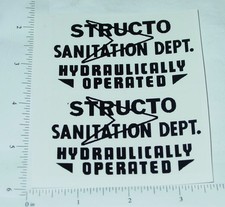 Pair Structo Hydraulic Sanitation Truck Stickers ST-007
