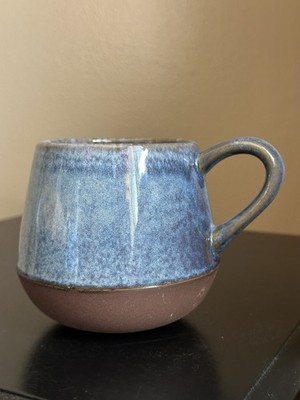 Levis Strauss Target Stoneware Denim Blue Bellied Bulbous Coffee Tea Mug