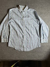 Brooks Brothers Dress Shirt Mens 16-33 Blue/Green Regent