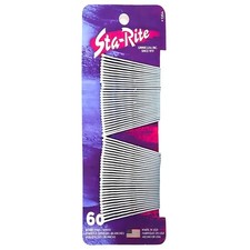 Sta-Rite White Bobby Pins 60 Count Hair Pins for Styling  Hair Accessories