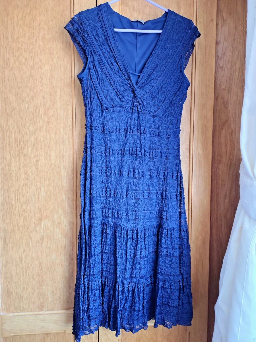 chinese dress ladies PER UNA BLACK & DARK RED LACE 3/4 SLEEVE SPECIAL OCCASION DRESS SIZE 1   Whispers Dress Agency