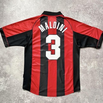Adidas AC Milan Home Jersey 98-99 Maldini #3 Retro Vintage