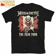 Megadeth The 2026 Tour Merch Canada Flag Skull Guitar shirt H426
